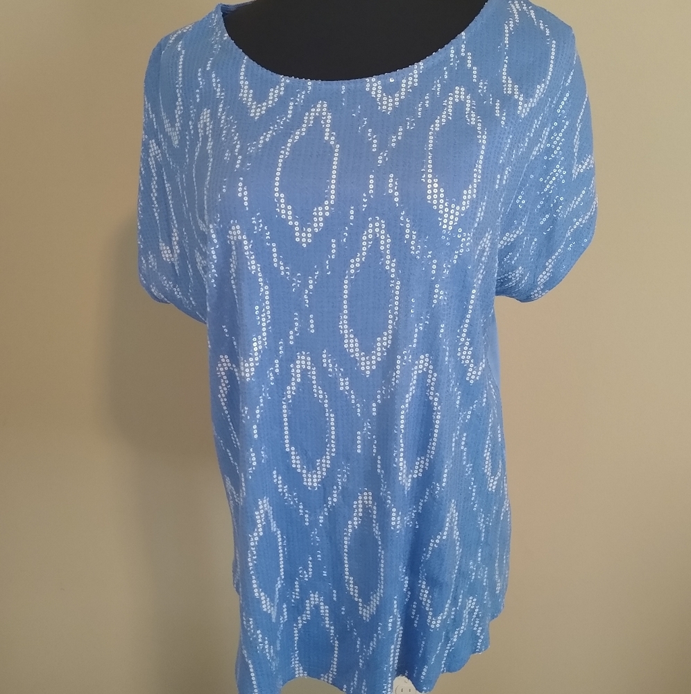 Crosby short sleeve sequence spring top  XL